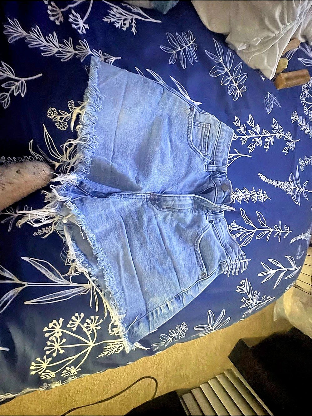 American Eagle Outfitters Women's Frayed Denim Jean Shorts